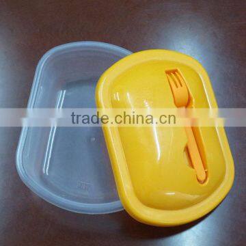 Factory wholesale plastic lunch box with cutlery