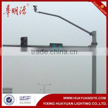 Hot dip galvanized steel pole various design traffic lighting steel pole