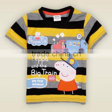 20106 Summer Children's george Pig wholesale kid clothing T-shirt boys casual short-sleeved 100% Cotton T-shirt