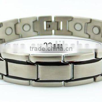 stainless steel bracelet, with bio magnets and germanium balls and far infrared