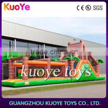 hot sale large inflatable sport game,inflatable obstacle course, kids playground inflatable obstacle with slide