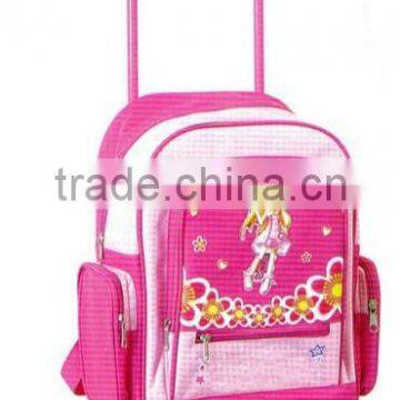 2013 new fashion kids school trolley bag