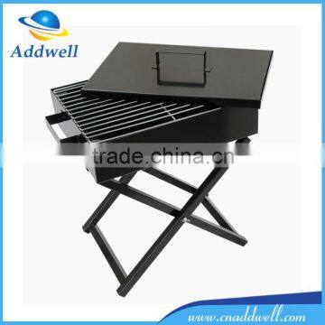 Outdoor camping folding charcoal barbecue grill