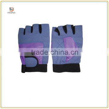 Leather Easy Grip Fingerless Fitness Sports Glove