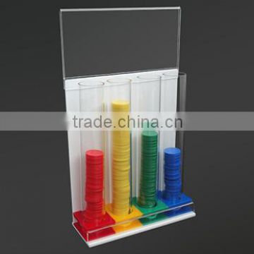 40mm Diameter Token Acrylic Tube Collector manufacture