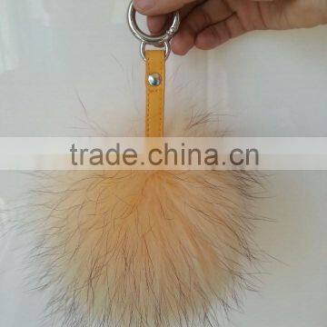 New fashion raccoon fur pom poms bag charm for decoration