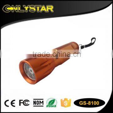 Onlystar GS-8100 8 white light 1 red light led aluminum laser torch light