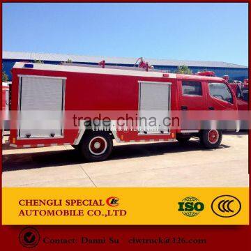 Firefighting truck with water tank-- Live-salvation fire vehicle in dangerous circumstance