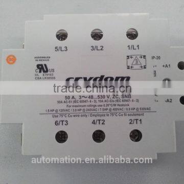 Three-phase Solid-state Relay; Ratings 25A , 50A per Phase @ 48-530 VAC Panel Mount D53TP50D photo-2
