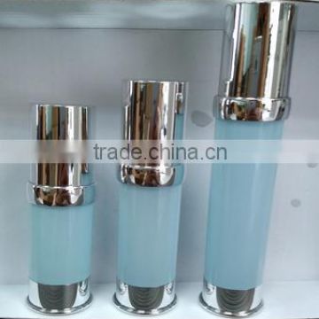 series blue plastic airless bottle