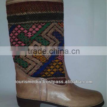 handmade moroccan kilim boots size 41 - ref02nov2