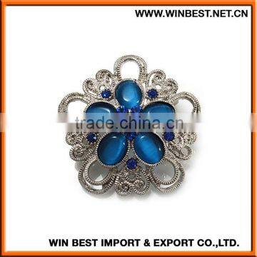 Wholesale china wedding flower brooch, bulk rhinestone brooches,wedding peacock brooch