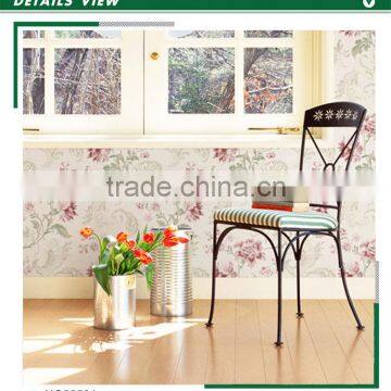 stocklot printing paper wallpaper, ivory romantic bold floral wallcovering for kitchen , self adhesive wallcovering wholesale