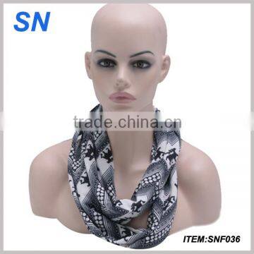 2014 fashion print pattern zigzag chevron infinity scarf