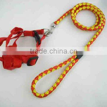 dog collar and polyester rope adjustable harness braided training dog polyester rope for small medium large XL large pets