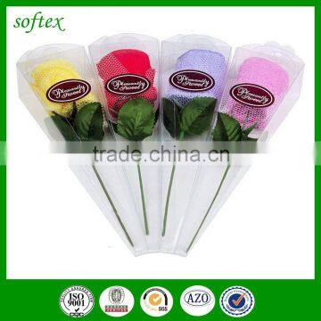 Wedding Polyester Cake Towel, Flower Shaped Compressed Towels photo-3