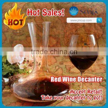 NO.9001 Handmade Clear Lead-free Crystal Glass Wine Decanter