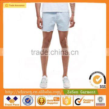 Custom Men Appreal Light Wash Short Length Jeans Denim Shorts For Men