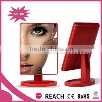 Table standing rotating battery operated lighted mirrors