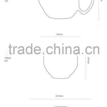 Chinese Special Design 8pcs Teaset With Tea Tray Wholesale Teaset for Promotional With 350ml Teapot 100ml Teacup Tea Tray photo-6