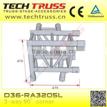 D36-RA3205L aluminum truss corner , lighting stage truss corner for event