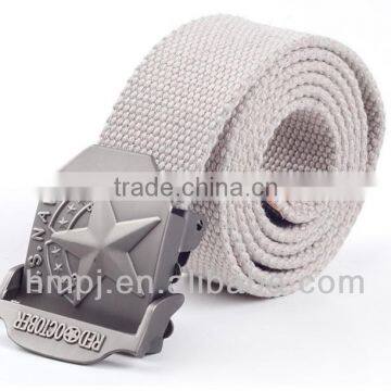 2013 casual military quality woven belts for men with press buckle