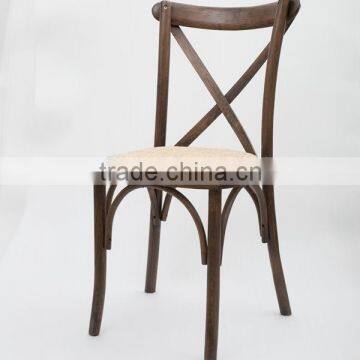 Popular modern stackable wooden cross back chair