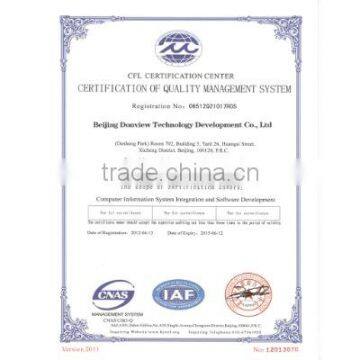 CERTIFICATION OF QUALITY MANAGEMENT SYSTEM