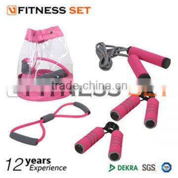 fitness foam hand grip and jump rope