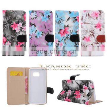 flower Stand case for Samsung note 5 ,Book Style wallet leather case for Samsung note 5