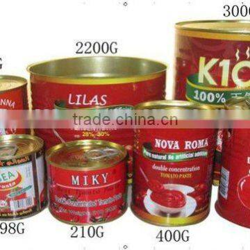 High lycopene canned tomato paste PH value:4.0~4.2