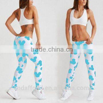 New spring and autumn fitness women compression digital print sublimation leggings