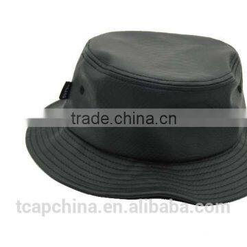 Custom Black Snake Leather Bucket Hat Wholesale photo-2