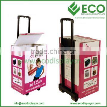 Photo Display Stand Box With Wheels Cardboard Trolley Box Quality Choice
