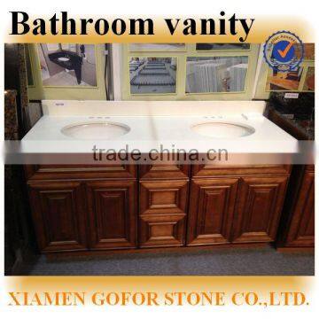 Modern style double sink bathroom vanity