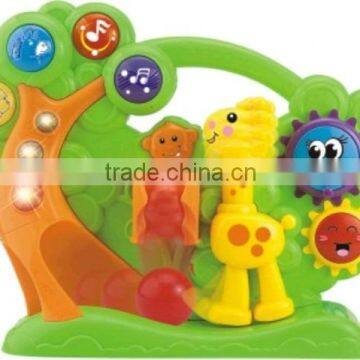 2015 newest baby Intelligent musical drum and ball set with Pressing voices of animals and flashing lights