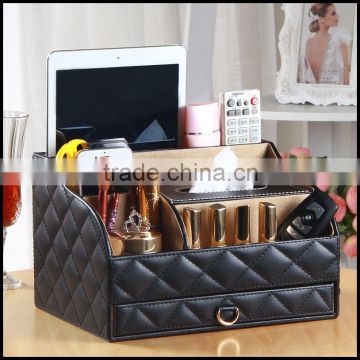 Creative multi function equisite leather household paper bo KTV European desktop storage tissue bo wholesale custom