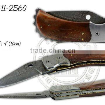 Damascus Steel Folding Knife DD-11-2560