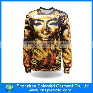 fashion clothing all over printed polyester sweatshirt women