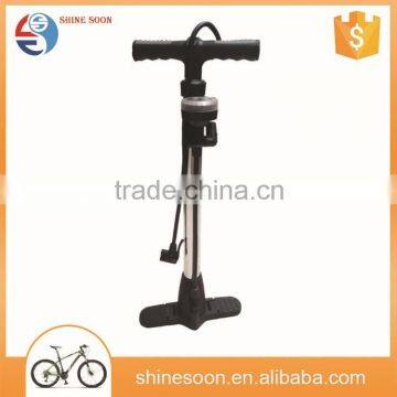 High Quality Aluminum Bicycle Floor Foot Pump with Guage, bicycle pump