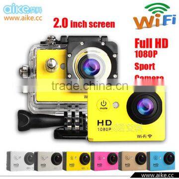 2015 New WiFi Action Camera W9 2.0"LCD 12MP CMOS Full HD 1080P Diving 30M Waterproof camera