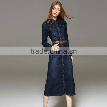 2015 european fashion woemn formal denim dress different designs long dress