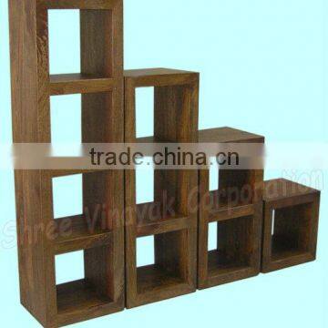 cube bookcase,mango wood furniture,home furniture