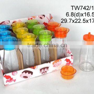 TW742/12 glass oil vinegar bottle with plastic lid