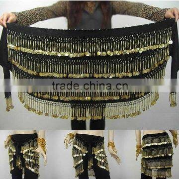 SWEGAL Belly dance Costume belly dance scaf hip scarf coin scarf SGBDW13030