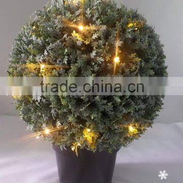 2016 new product Christmas supplier artificial boxwood ball topiary tree fake green bonsai with light for party decoration