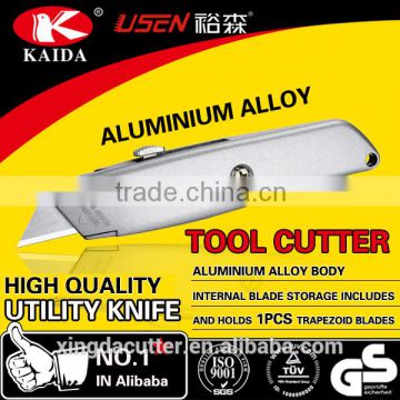 Best selling aluminium handle retractable three cutting depth cutter knife