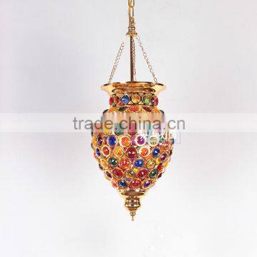 Gold crystal moroccan style chandelier lighting