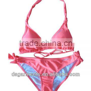 LUMO CORAL Moulded triangle padded foam bra removable cups with wider neckties