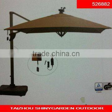 Outdoor Automatic LED roman umbrella, cantilever umbrella parts